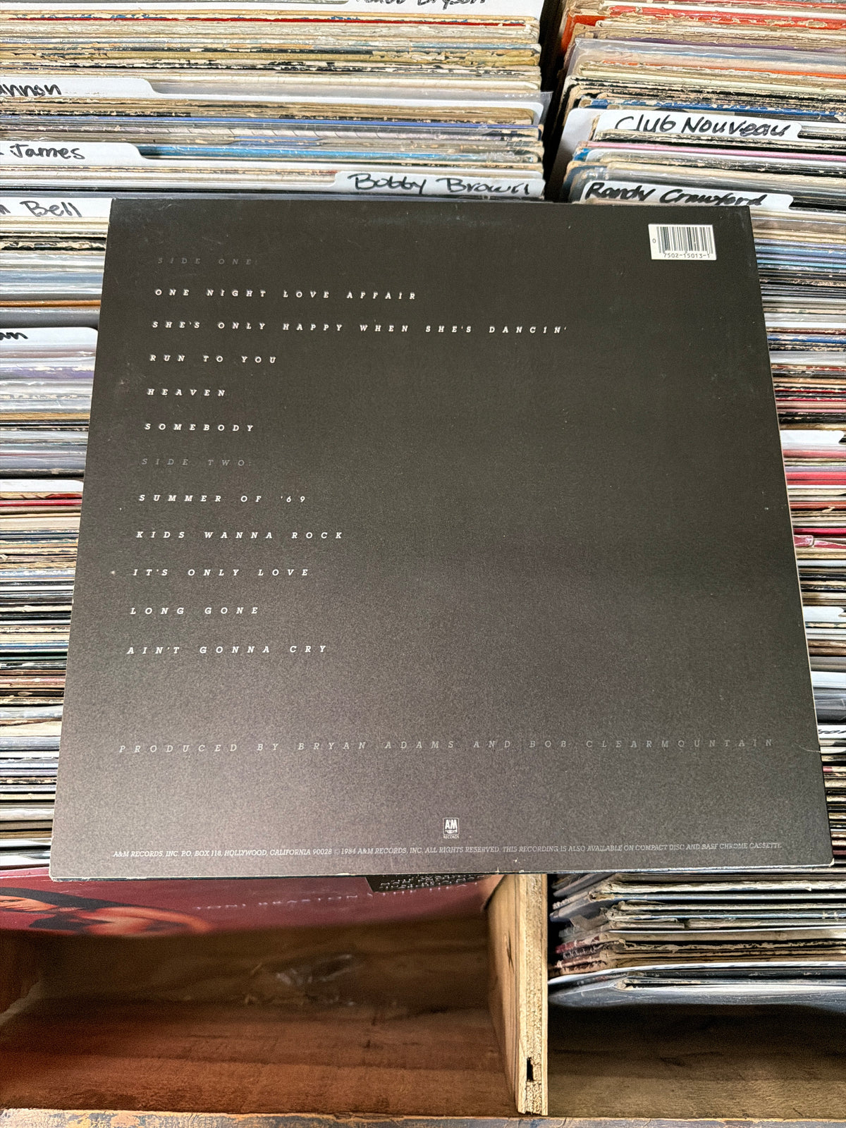 Bryan Adams – Reckless SP-5013 Vinyl LP NM/VG+