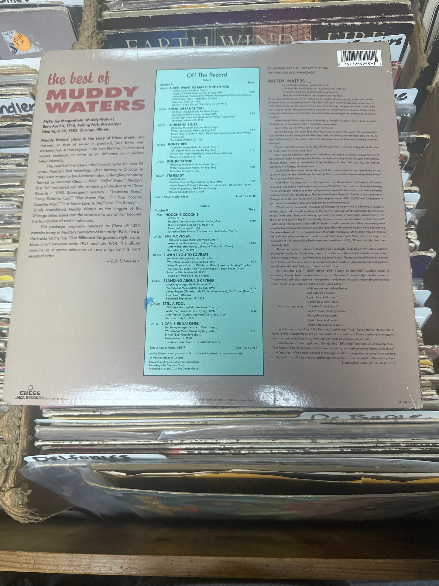 Muddy Waters – The Best Of Muddy Waters CH-9255 Vinyl LP VG+/VG+