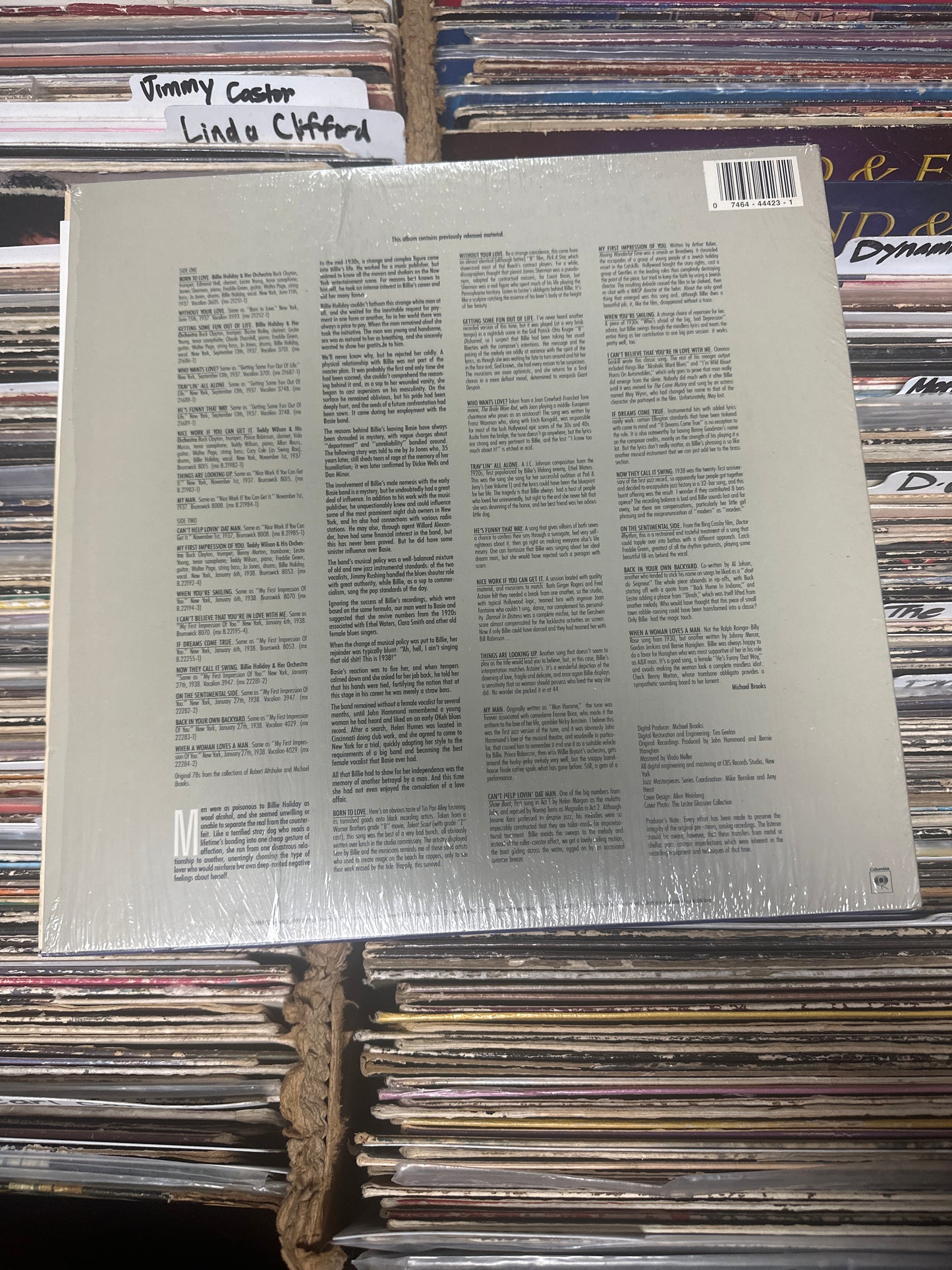 Billie Holiday – The Quintessential Billie Holiday Volume 5, 1937-1938 Vinyl LP Near Mint/VG+