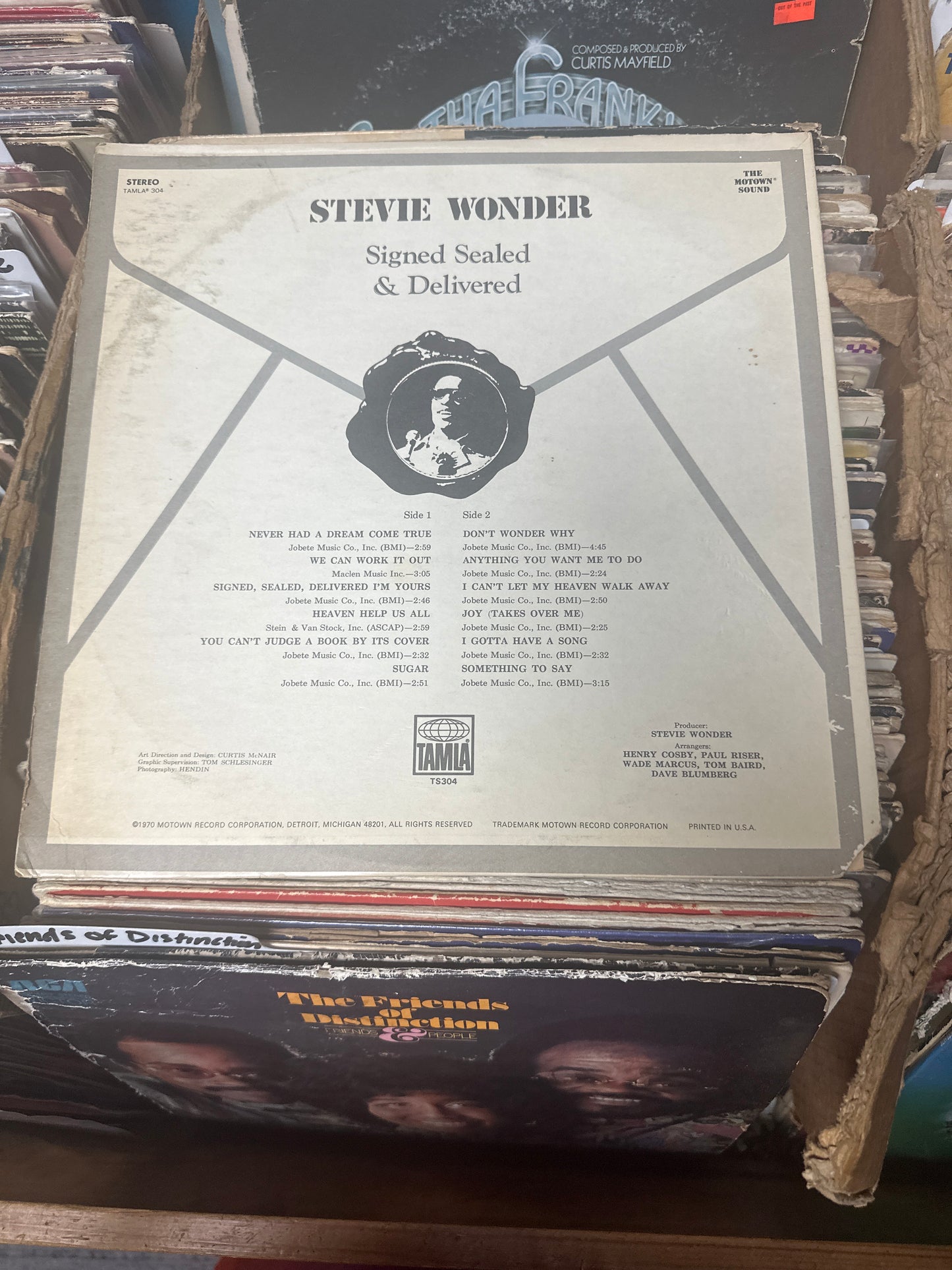 Stevie Wonder – Signed Sealed & Delivered Vinyl LP TS304 VG/VG+ (ORIGINAL PRESSING)