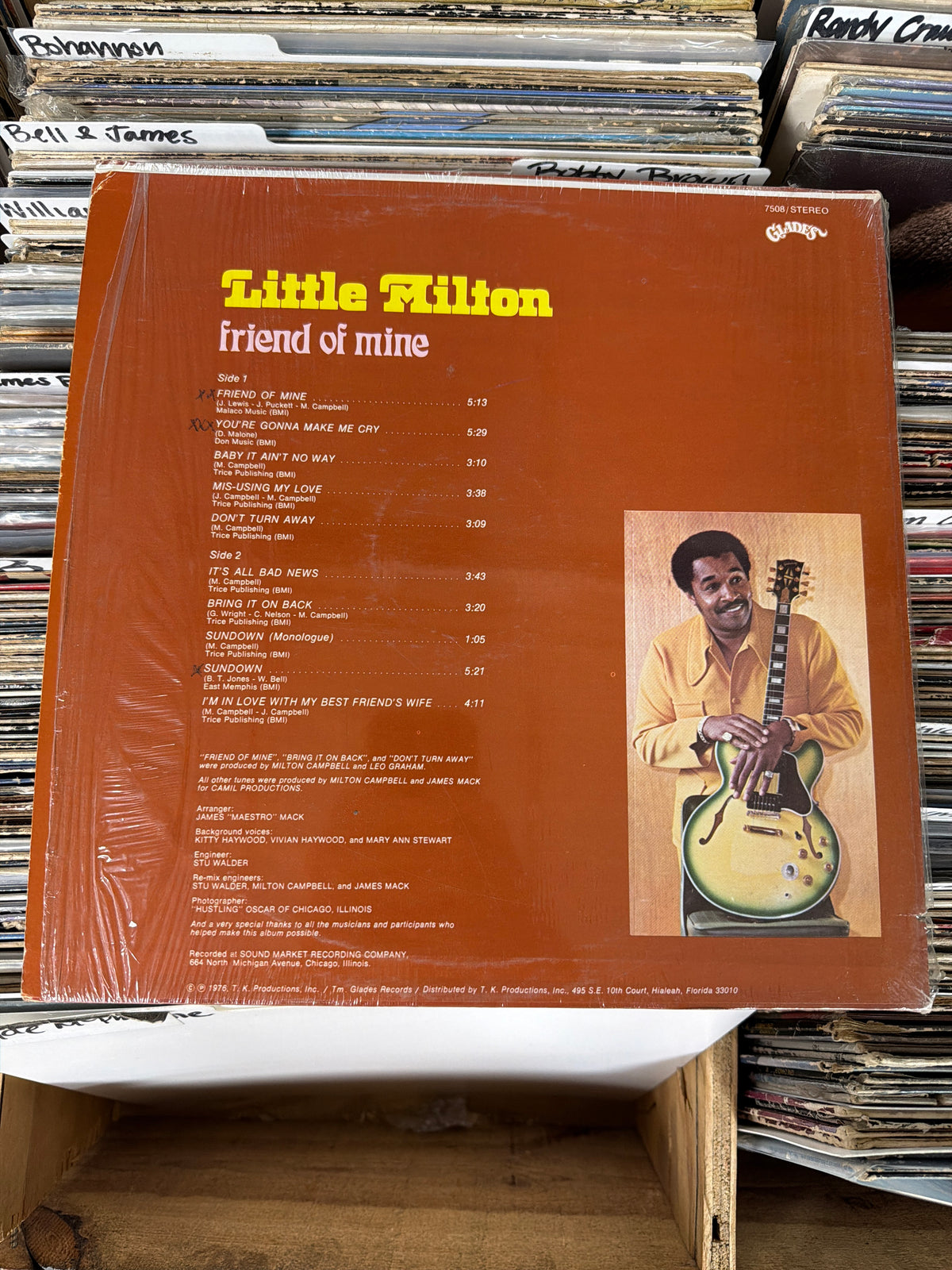 Little Milton – Friend Of Mine Glades 7508 Vinyl LP VG+/VG+