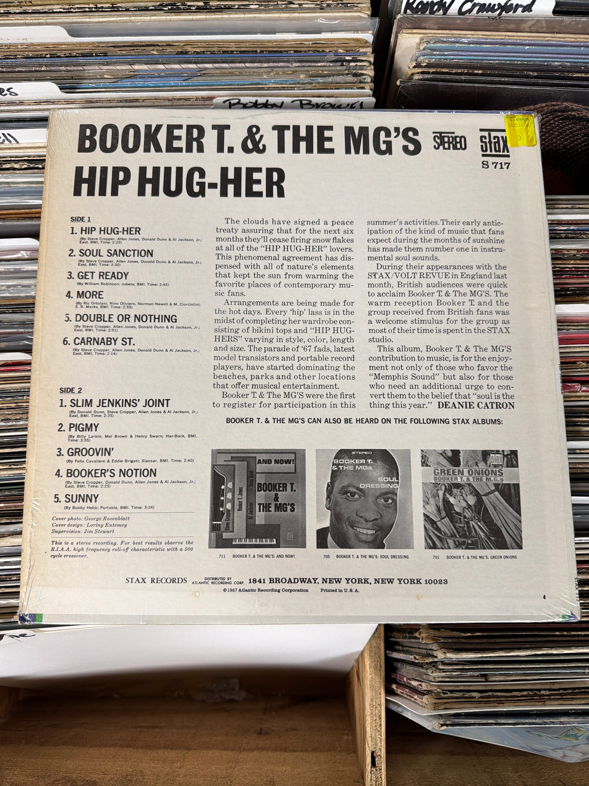 Booker T. & The MG's – Hip Hug-Her STAX S 717 Vinyl LP VG/NM