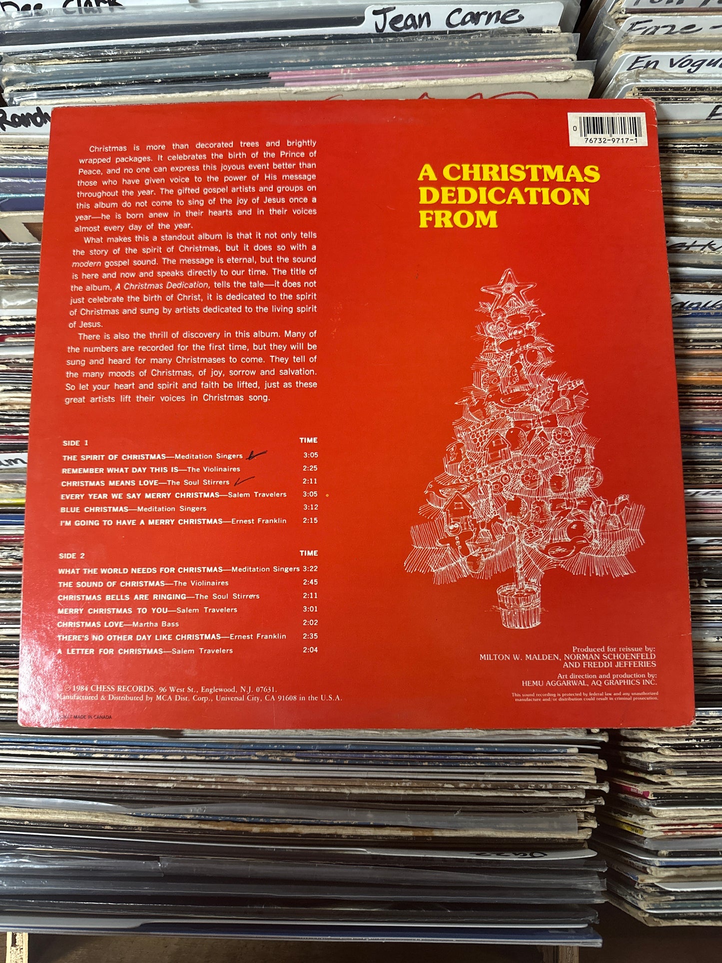Various – A Christmas Dedication Vinyl LP H 9717