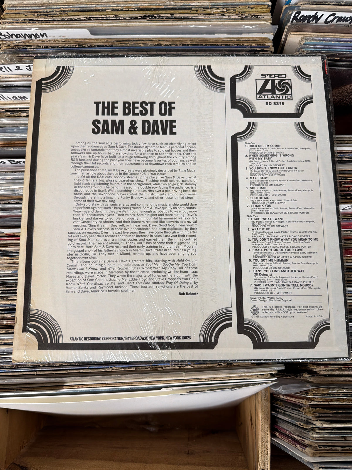 Sam & Dave – The Best Of Sam & Dave SD 8218 Vinyl LP VG/VG+