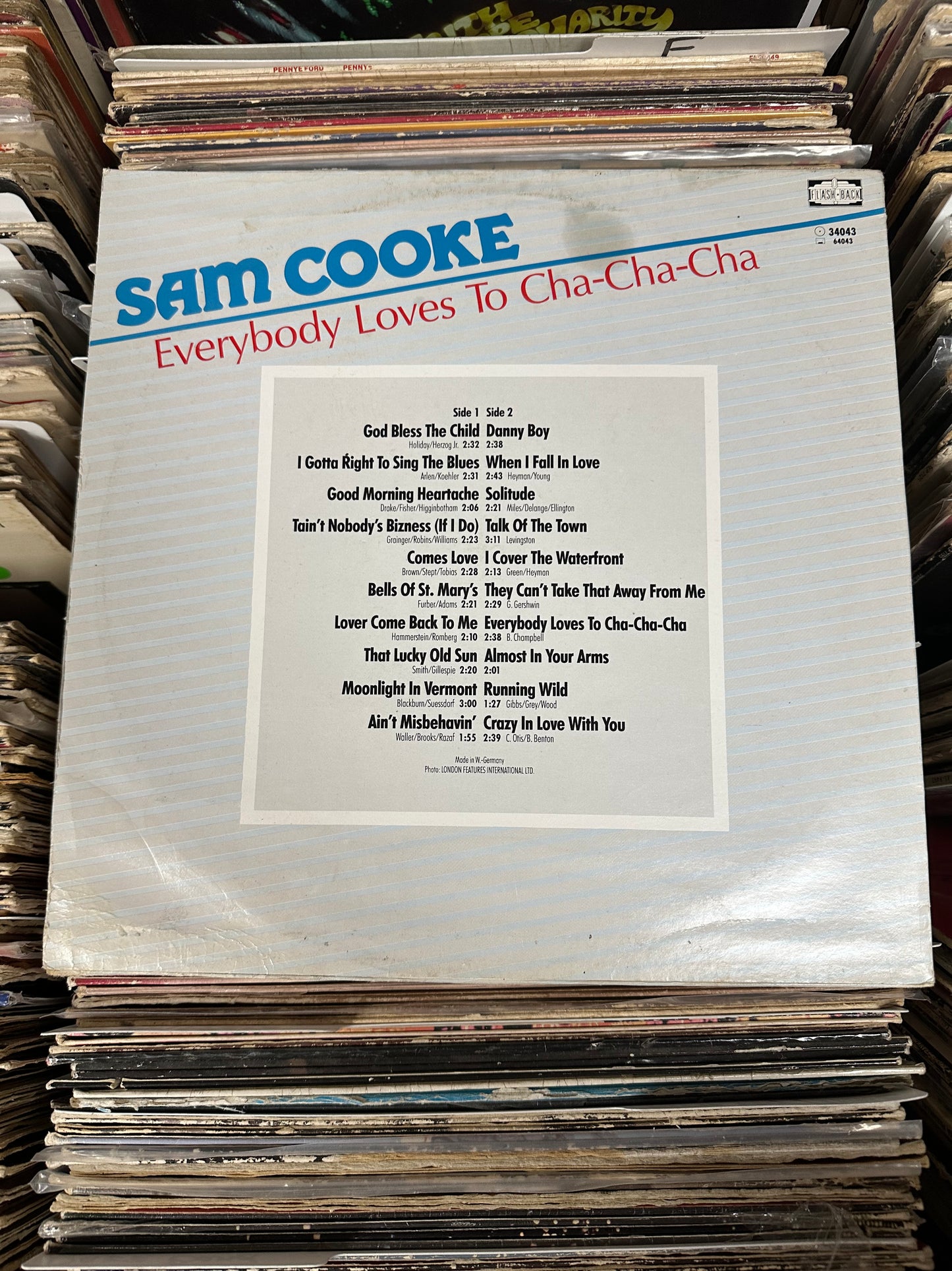 Sam Cooke – Everybody Loves To Cha-Cha-Cha Vinyl LP 34043 VG+/VG