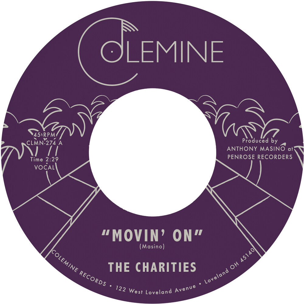 the album cover for Charities - Movin' On / I'm Still Learning How