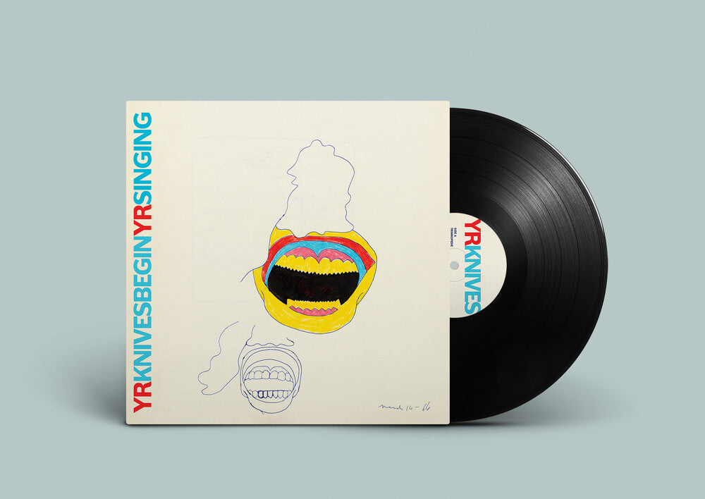 the album cover for Yr Knives - Begin Yr Singing