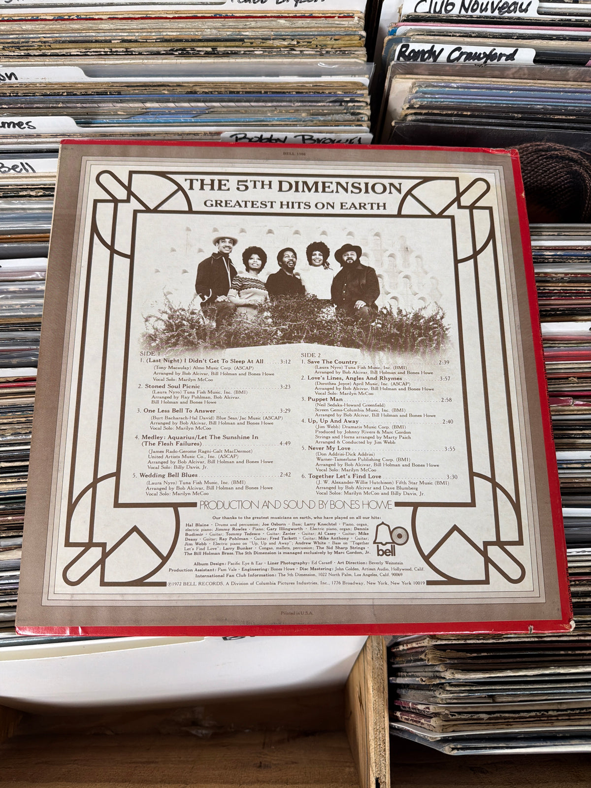 The 5th Dimension – Greatest Hits On Earth BELL 1106 Vinyl LP VG+/VG+