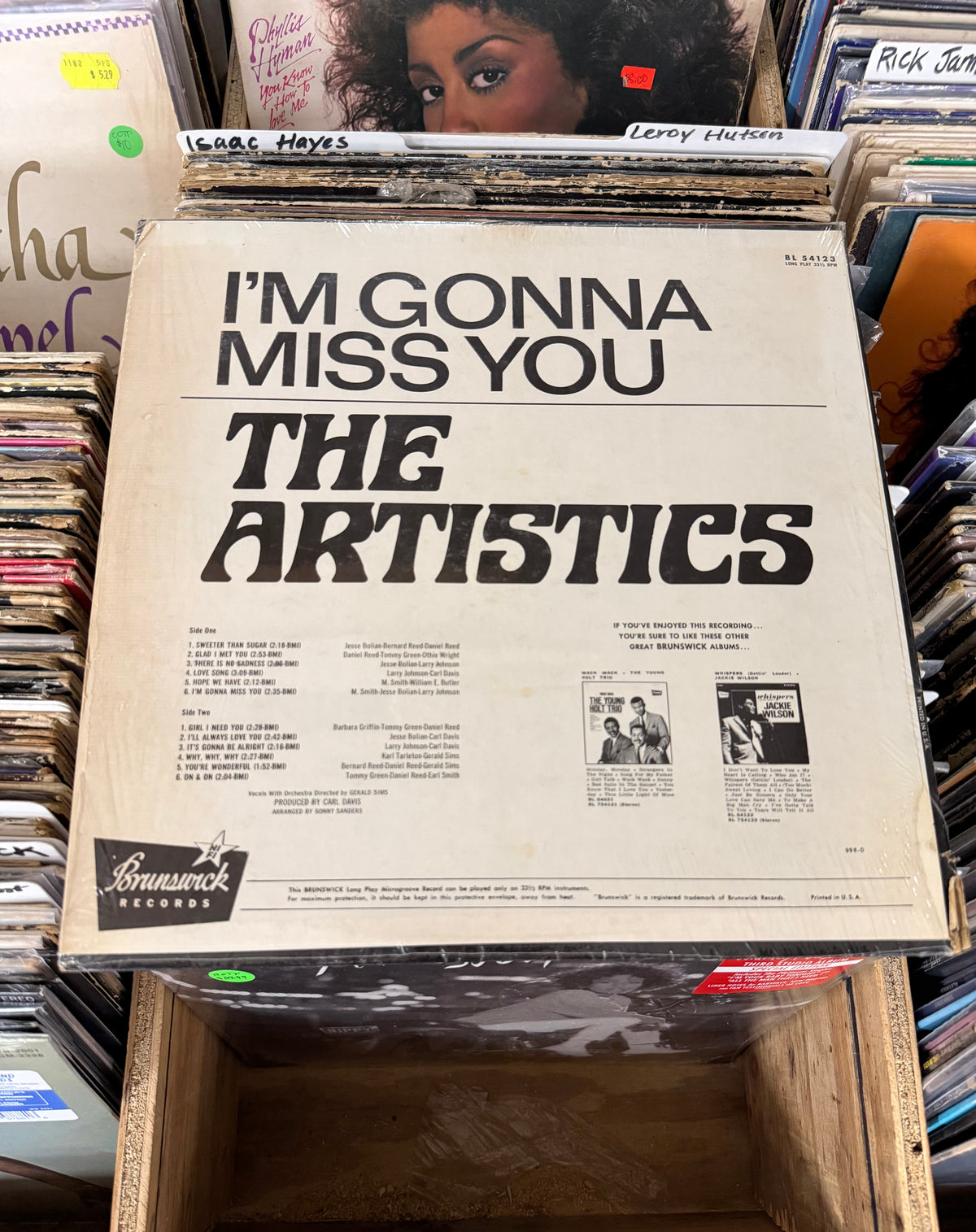 The Artistics – I'm Gonna Miss You Vinyl LP BL 54123 Mono VG+/VG+