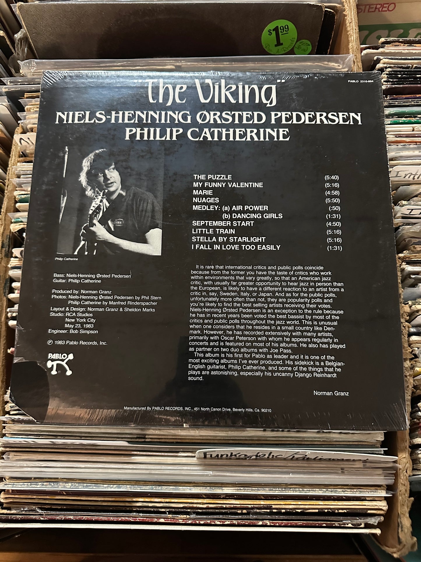 Niels-Henning Orsted Pedersen*, Philip Catherine – The Viking Vinyl LP