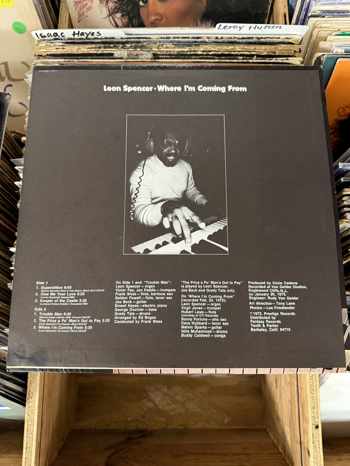 Leon Spencer – Where I'm Coming From Vinyl LP VG+/VG+