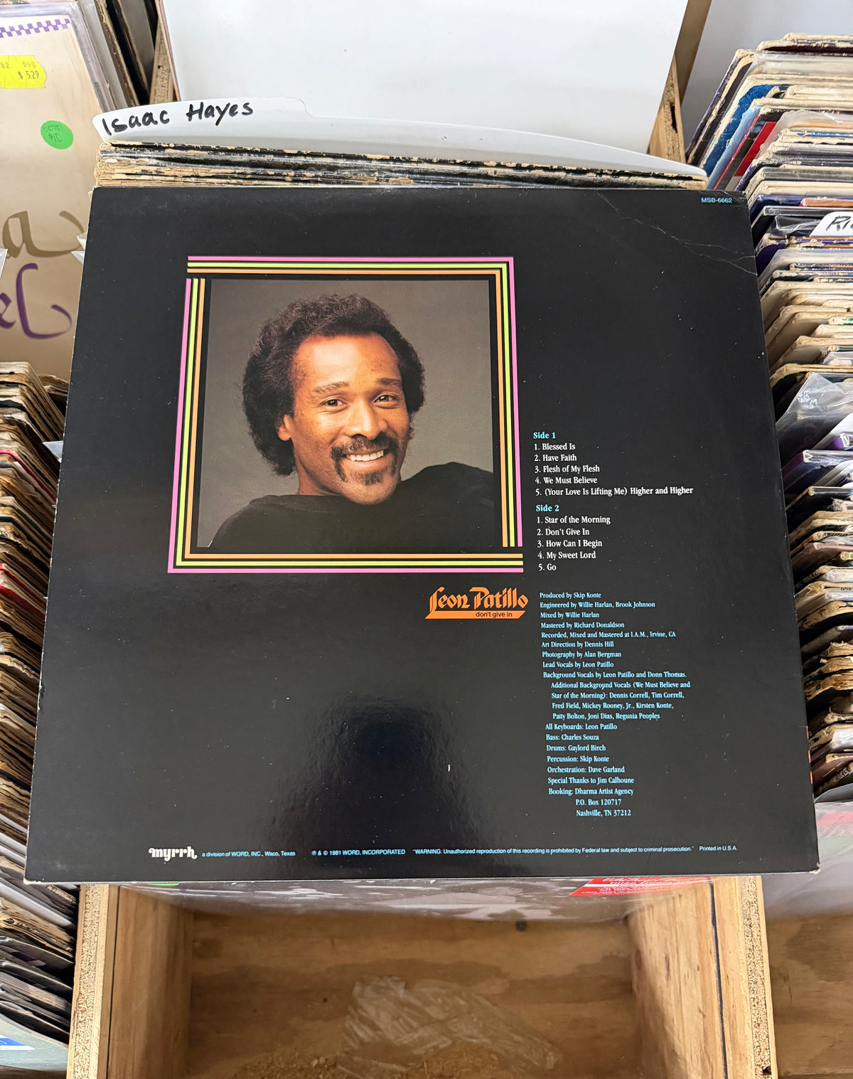 Leon Patillo – Don't Give In Vinyl LP VG+/VG+