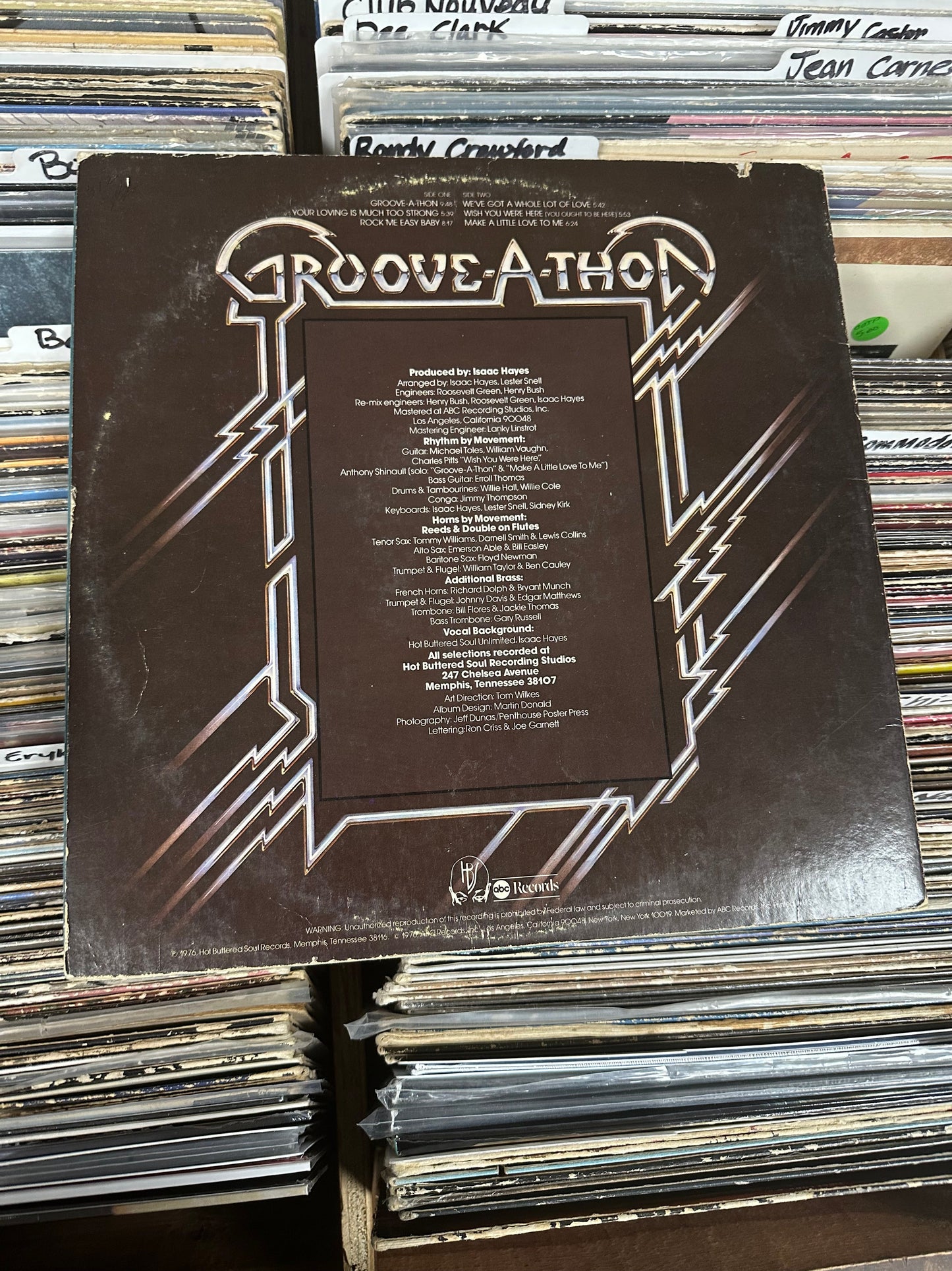 Isaac Hayes – Groove-A-Thon Vinyl LP Poster Included VG+/VG+