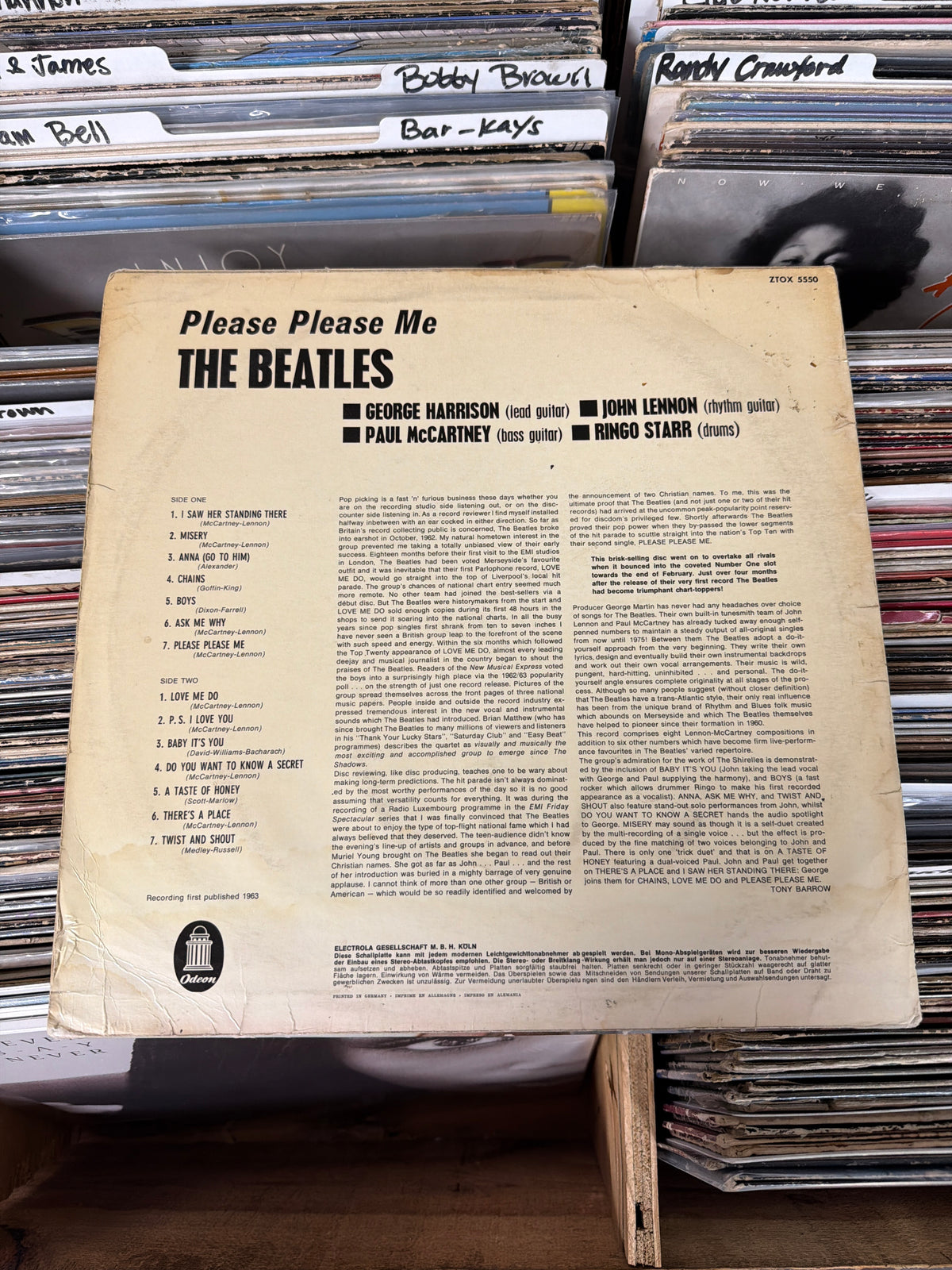 The Beatles – Please Please Me ZTOX 5550 Vinyl LP G/F