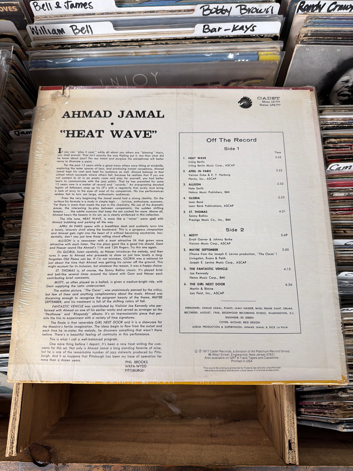 Ahmad Jamal – Heat Wave LPS-777 Vinyl LP VG/VG