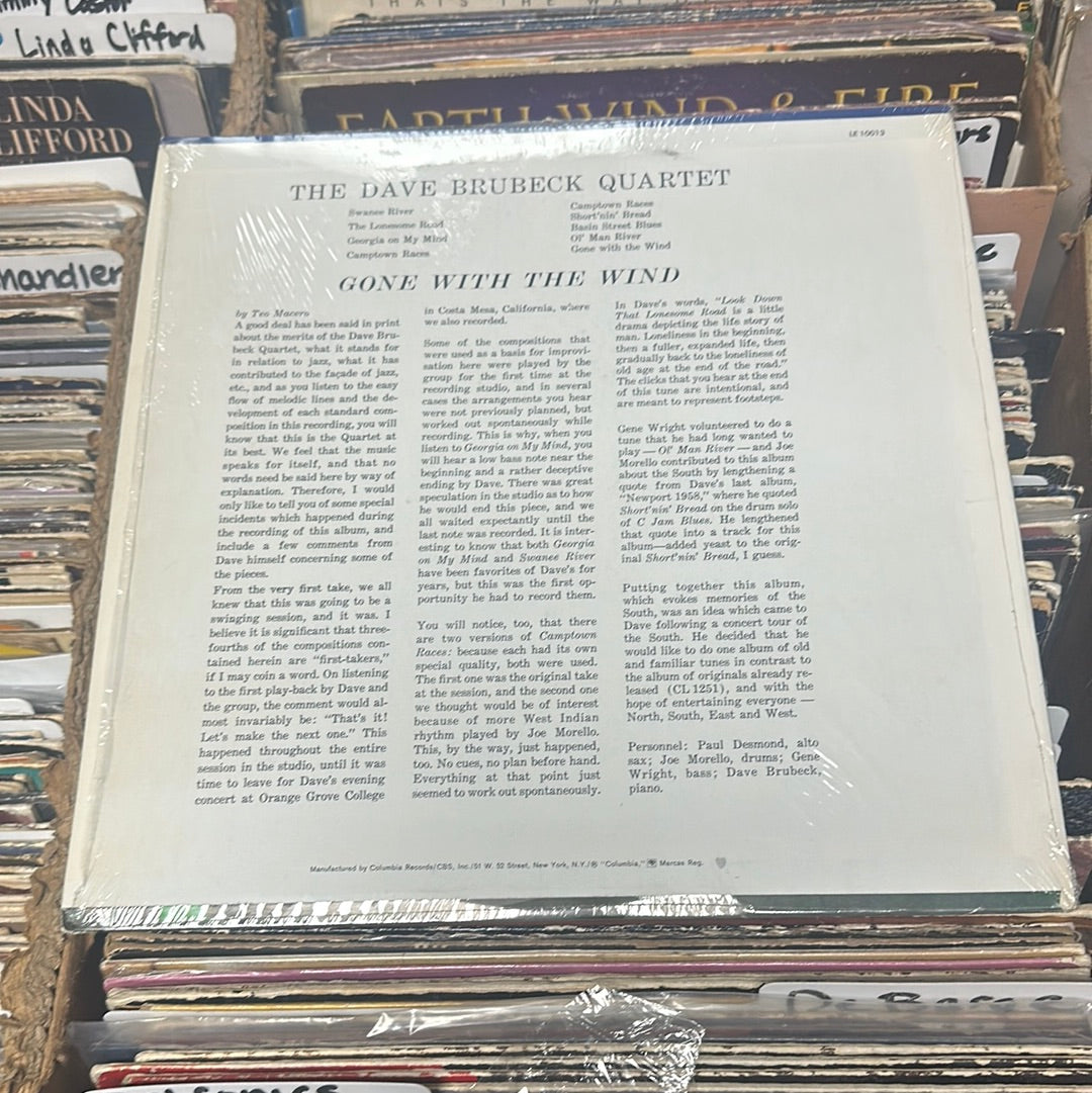 The Dave Brubeck Quartet – Gone With The Wind Vinyl LE-10013 LP VG+/VG+