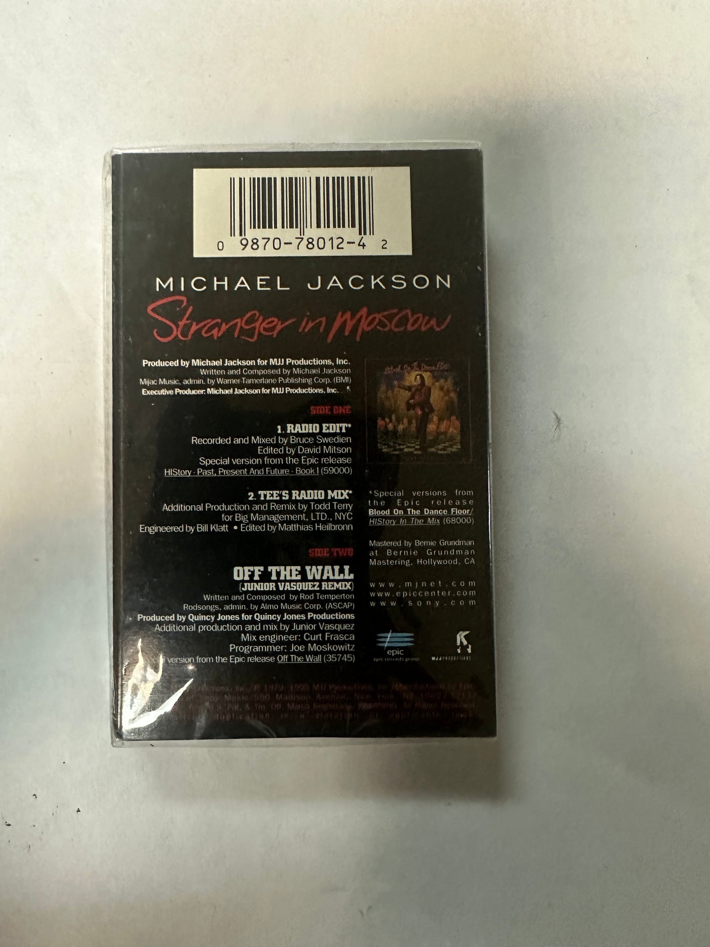 Michael Jackson – Stranger In Moscow Cassette Single