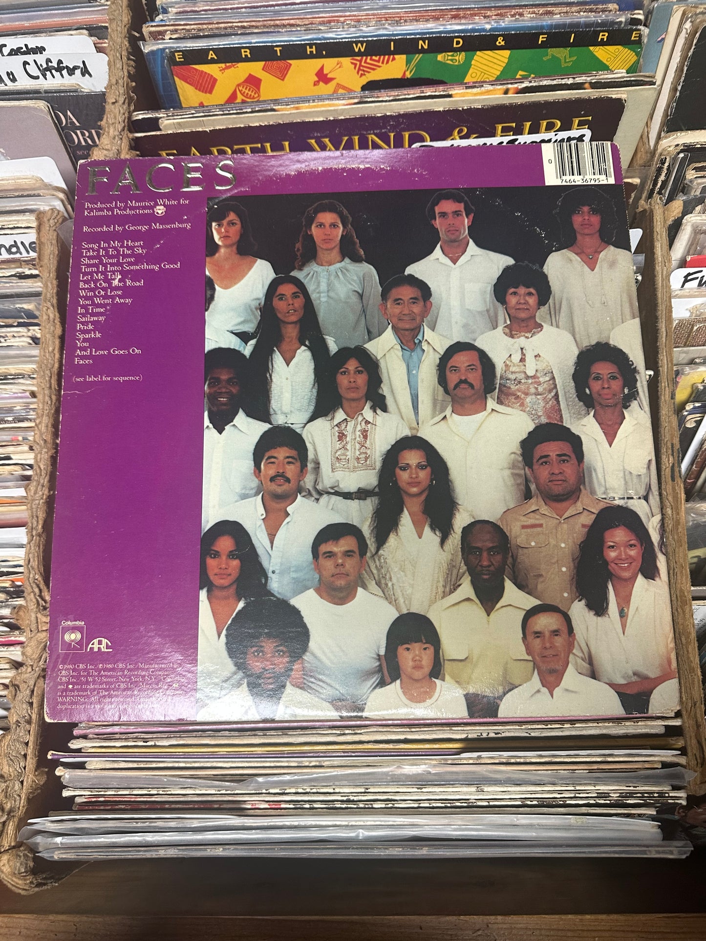 Earth, Wind & Fire – Faces 2xVinyl LP VG+/VG+ Poster Incuded