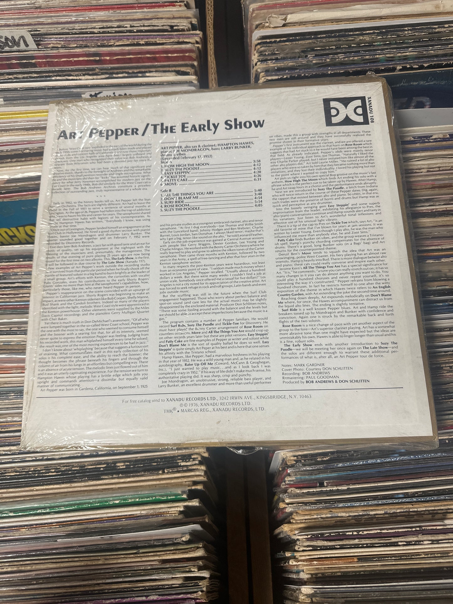 Art Pepper – The Early Show Vinyl LP VG+/VG+