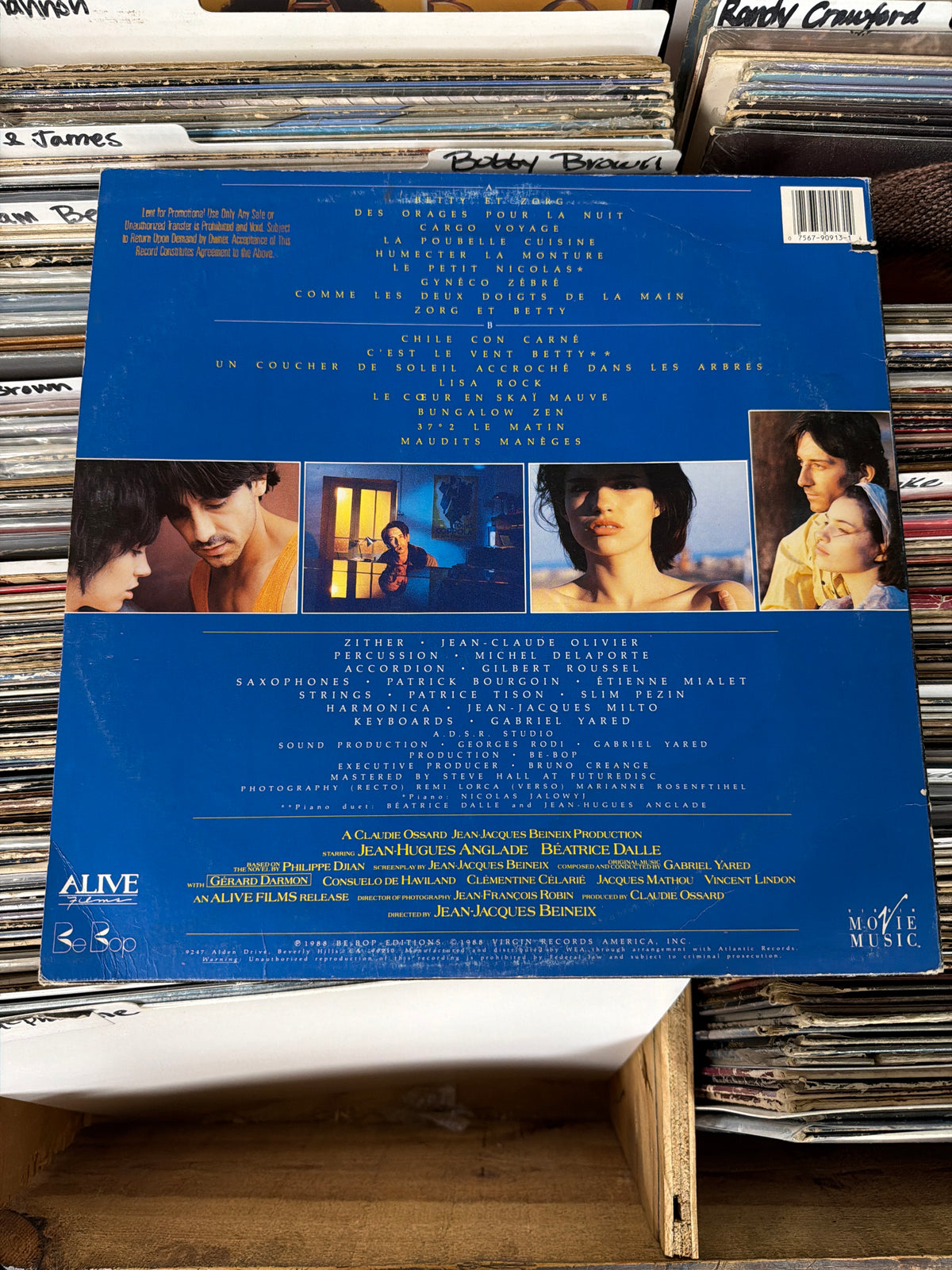 Gabriel Yared – Betty Blue (37°2 Le Matin) (Original Motion Picture Soundtrack) 7 90913-1 Vinyl LP VG/G+