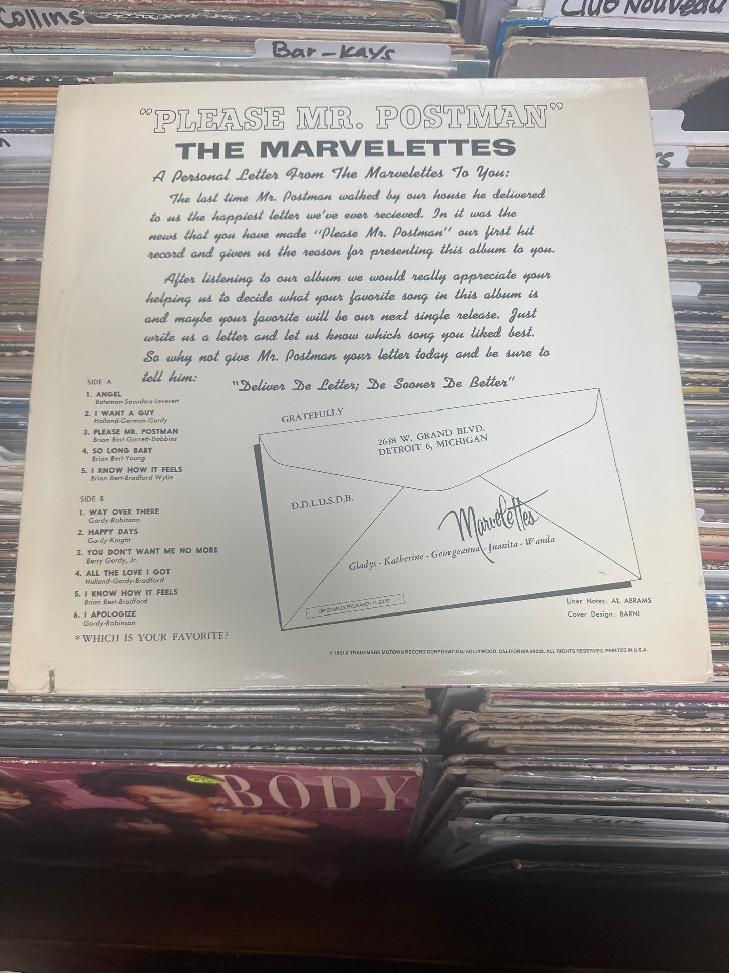 The Marvelettes – Please Mr. Postman Vinyl LP 5266ML VG+/VG+