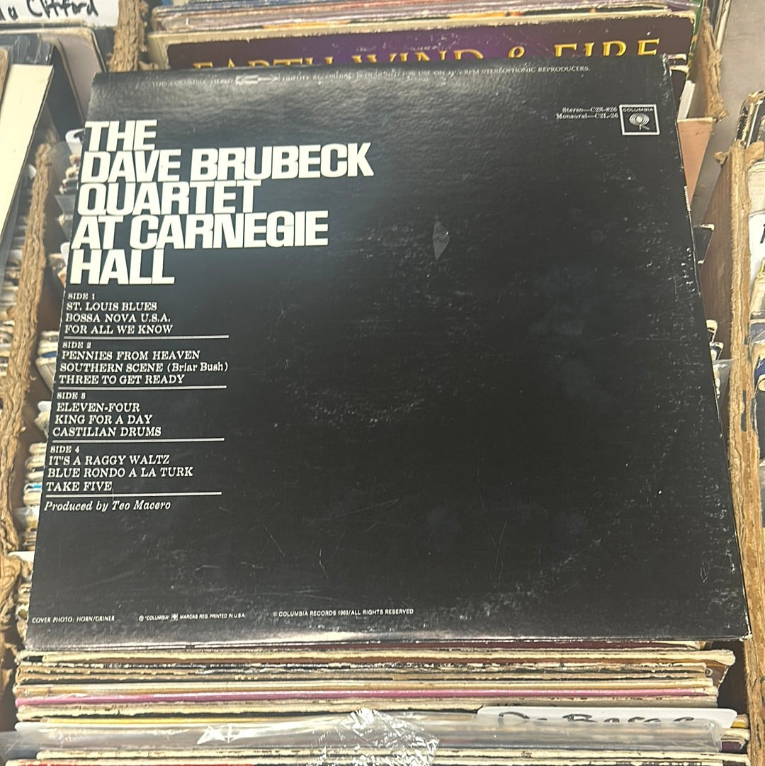 The Dave Brubeck Quartet – At Carnegie Hall VG+/VG+