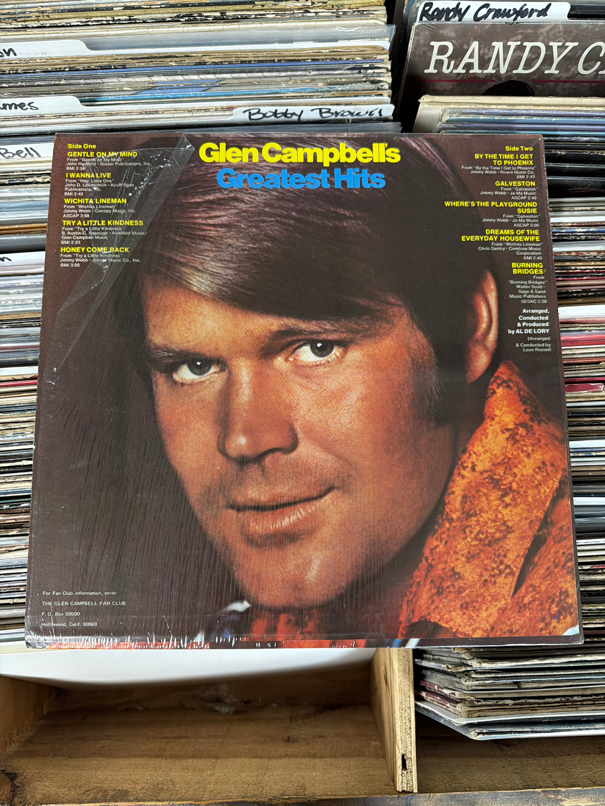Glen Campbell – Glen Campbell's Greatest Hits SW-752 Vinyl LP VG/VG+