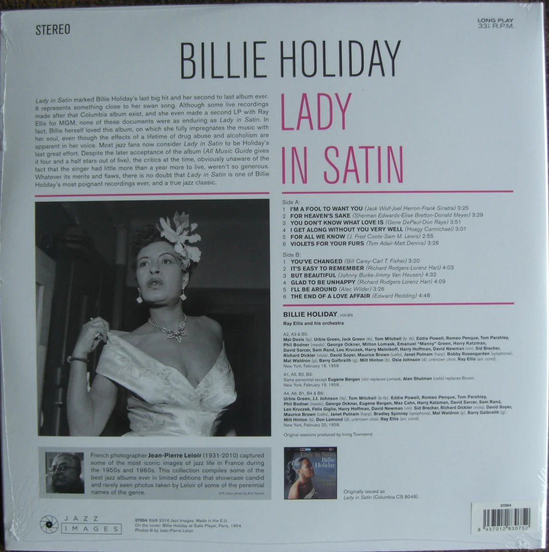 Billie Holiday With Ray Ellis And His Orchestra – Lady In Satin 180g Vinyl, LP