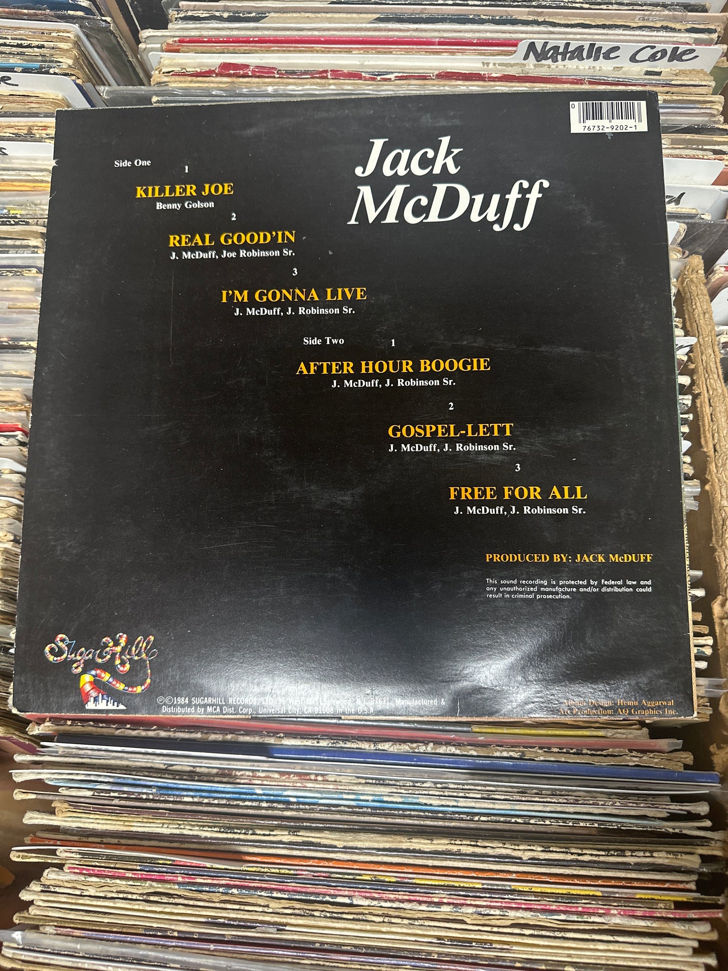 Jack McDuff* – Live It Up Vinyl LP SH 9202 VG+/VG+