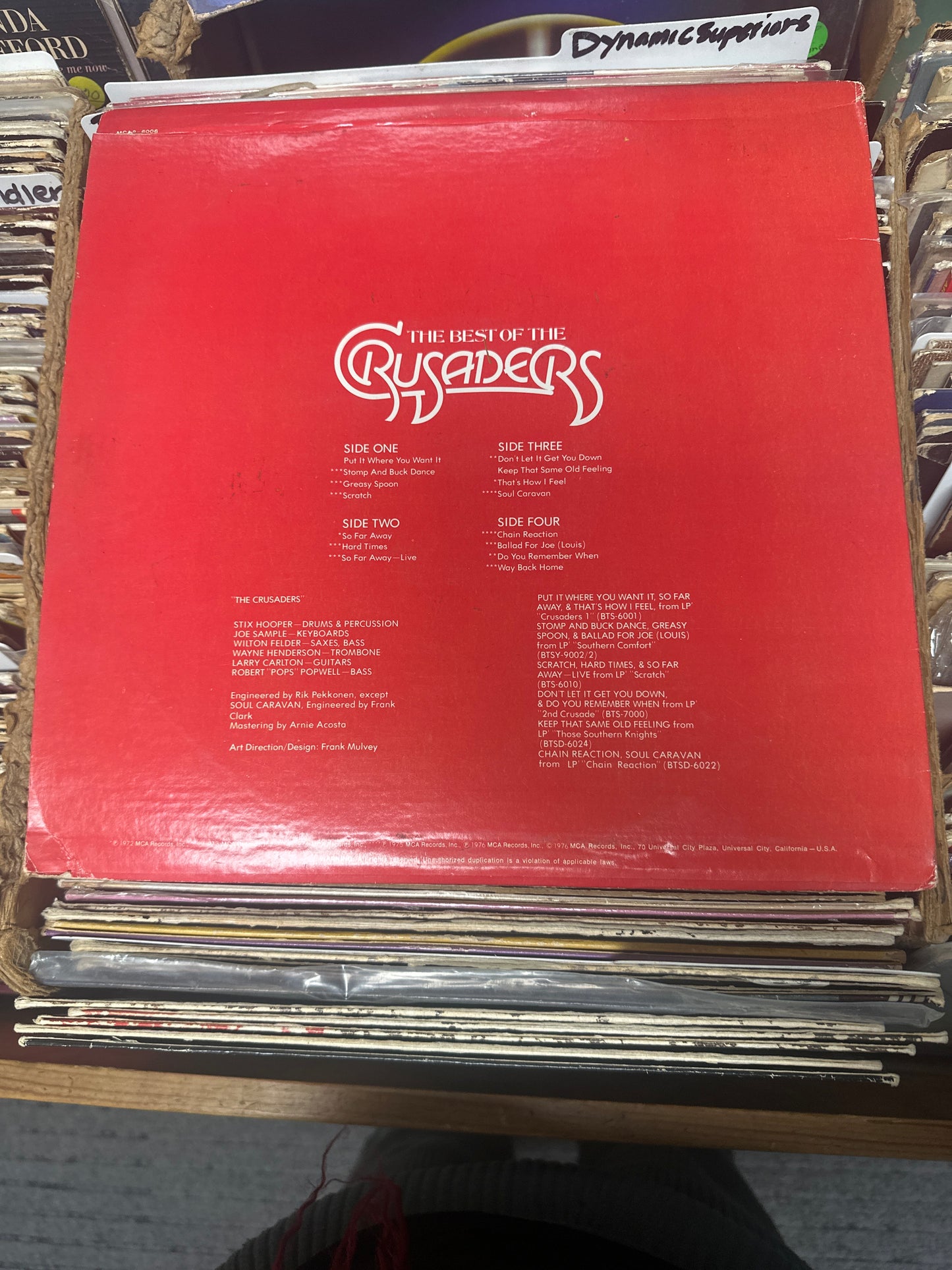 The Crusaders – The Best Of The Crusaders 2XVinyl LP MCA2-6006 VG+/VG+
