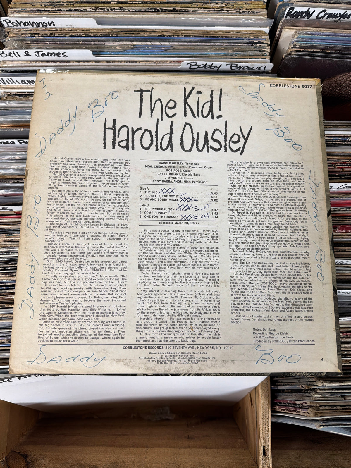 Harold Ousley – The Kid! CST 9017 Vinyl LP VG/VG