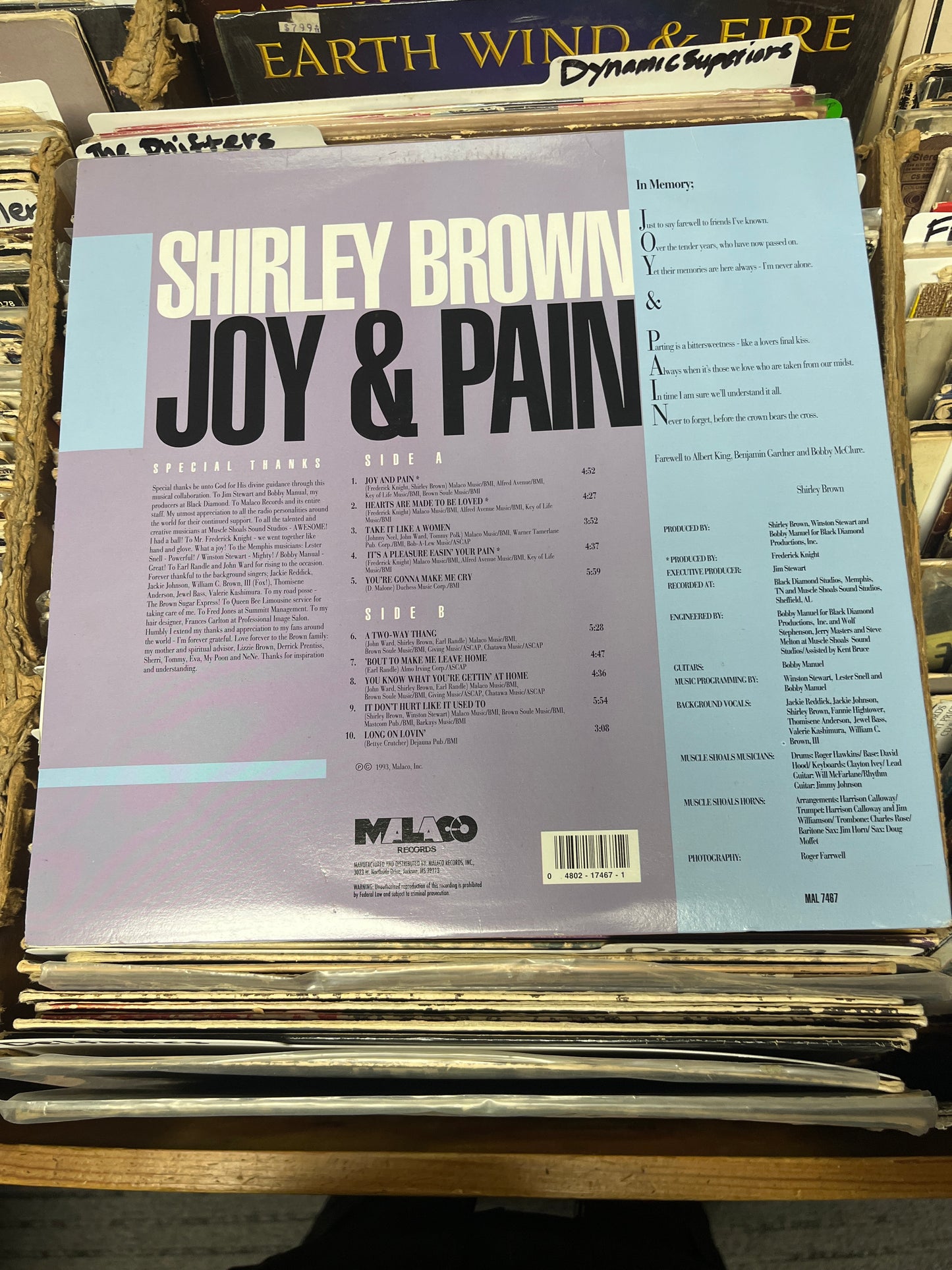 Shirley Brown – Joy & Pain Vinyl LP MAL 7467 VG+/VG+