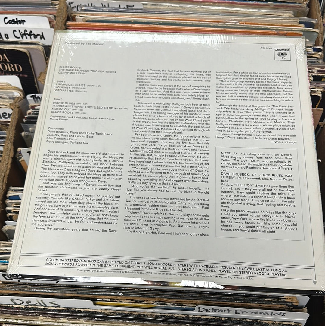 The Dave Brubeck Trio Featuring Gerry Mulligan – Blues Roots Vinyl LP VG+/VG+
