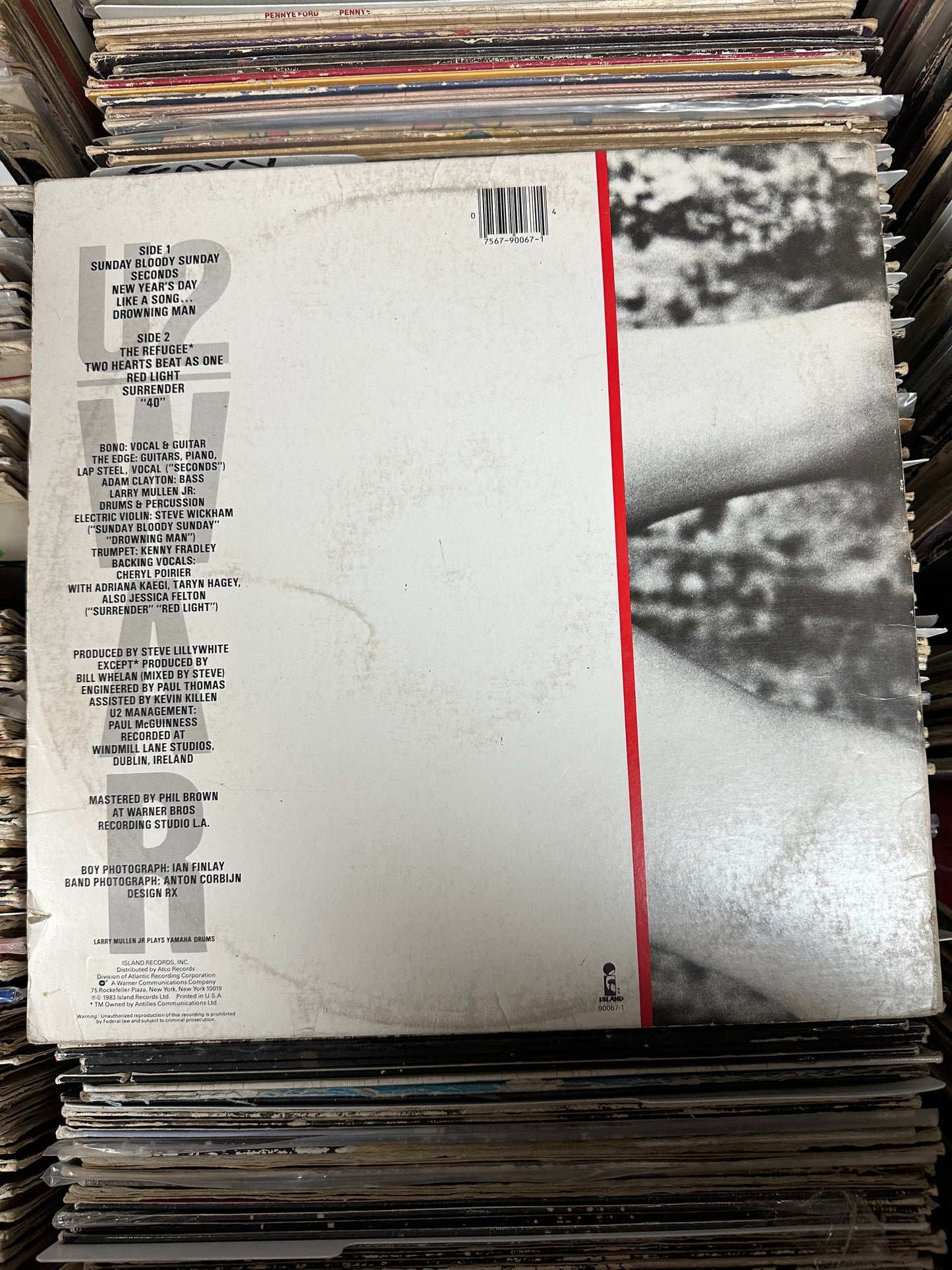 U2 – War Vinyl, LP Gatefold, Light Blue Labels 90067-1 VG/VG+