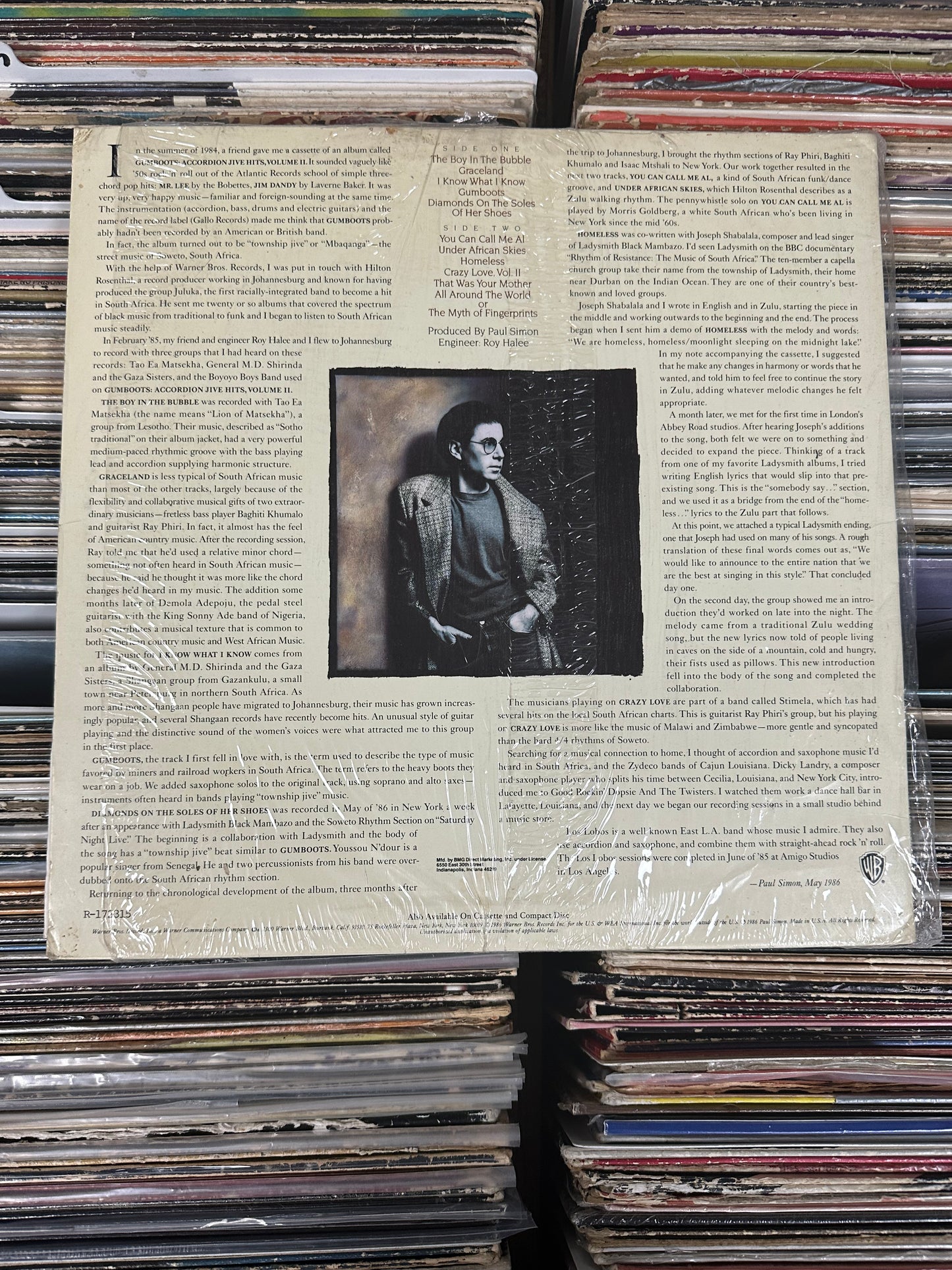Paul Simon – Graceland Vinyl LP Club Edition 1-25447 VG+/VG+