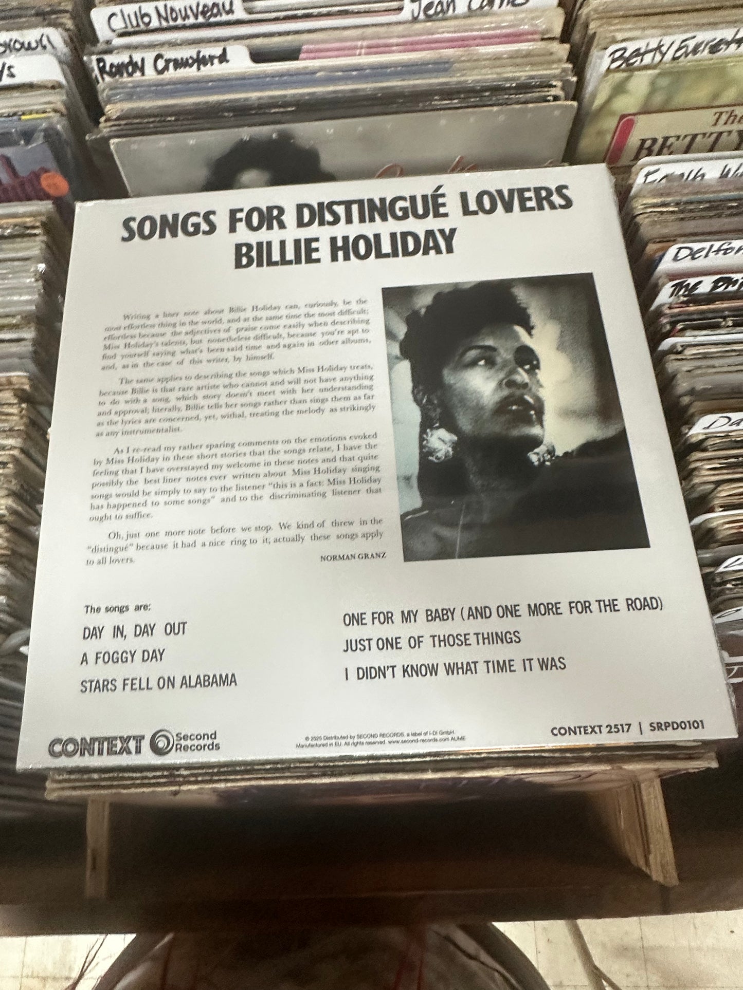 Billie Holiday -Distingué Lovers Vinyl LP