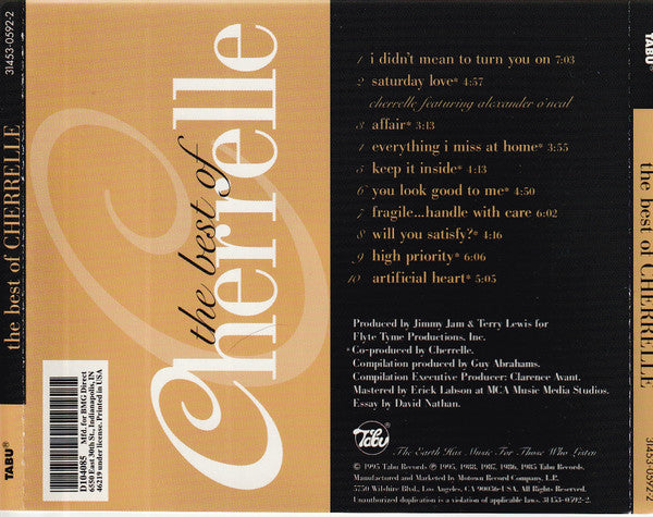 Cherrelle – The Best Of Cherrelle CD VG+/VG+
