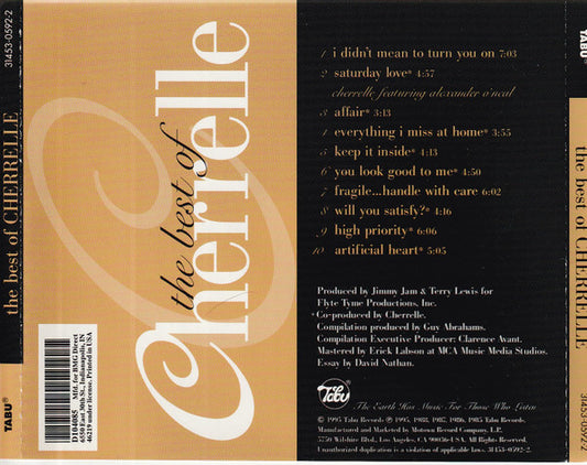 Cherrelle – The Best Of Cherrelle CD VG+/VG+