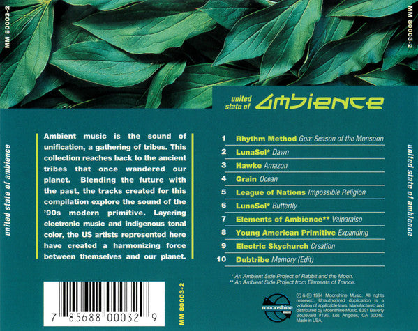 Various – United State Of Ambience CD VG+/VG+
