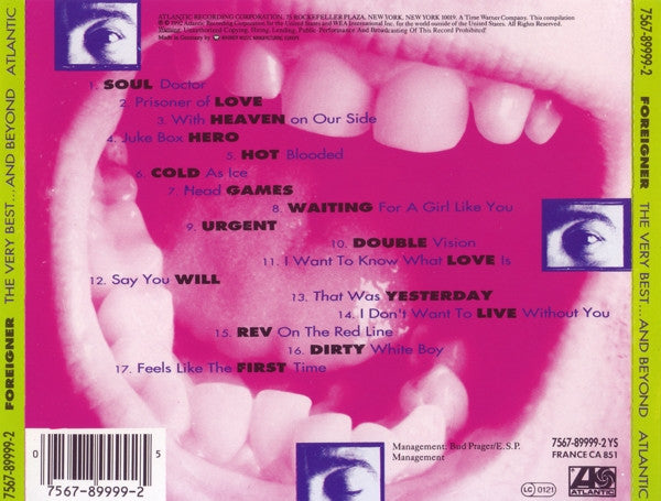 Foreigner – The Very Best...And Beyond CD VG+/VG+