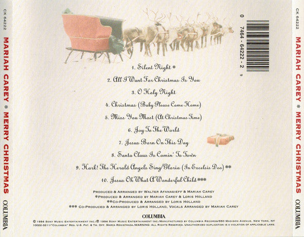 Mariah Carey – Merry Christmas CD VG/VG