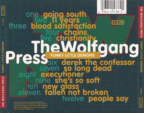 The Wolfgang Press – Funky Little Demons CD VG/VG