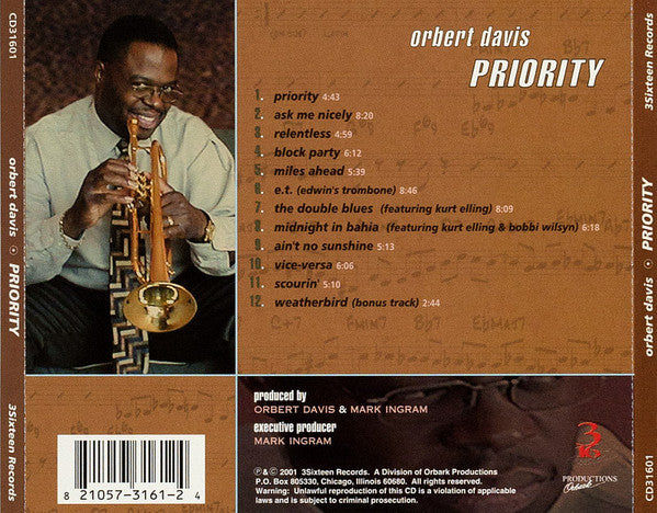 Orbert Davis – Priority CD VG+/VG+