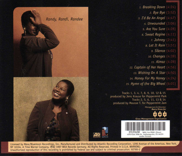 Randy Crawford – Every Kind Of Mood - Randy, Randi, Randee CD VG+/VG+