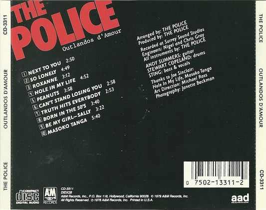The Police – Outlandos D'Amour CD Mint Condition
