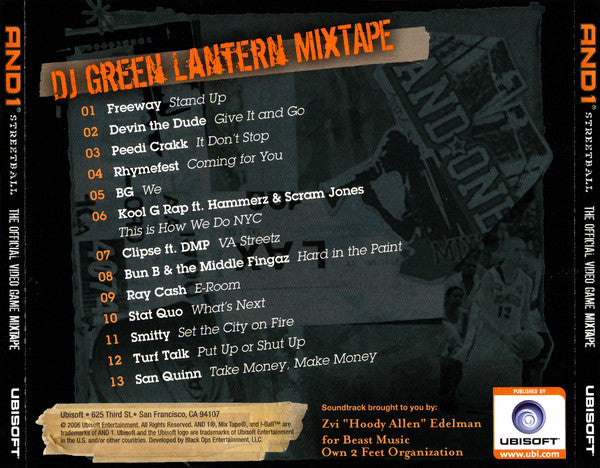 The Evil Genius DJ Green Lantern* – AND1 Streetball (The Official Video Game Mixtape) CD Mint Condition