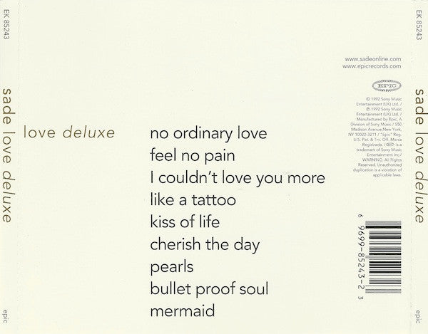 Sade – Love Deluxe CD VG+/VG+