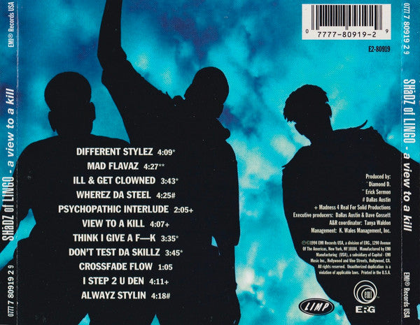 Shādz Of Lingo* – A View To A Kill CD VG+/VG