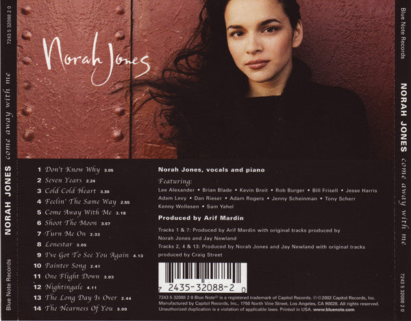 Norah Jones – Come Away With Me CD VG/VG