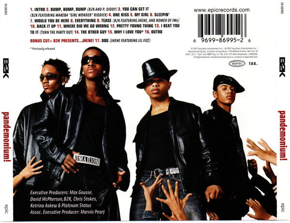 B2K – Pandemonium! CD Mint Condition